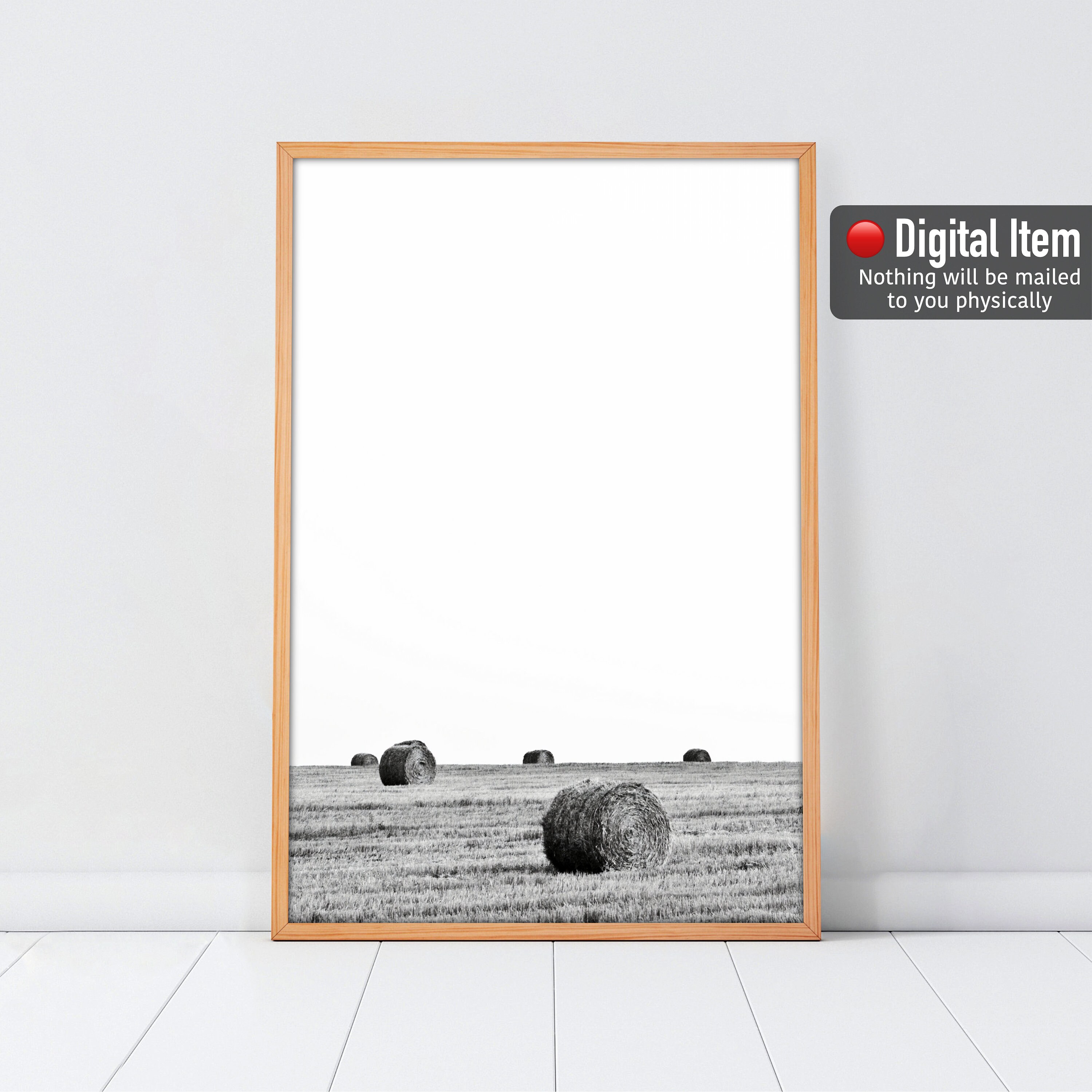 Hay Bales Poster Black White Print Farmhouse Decor Farm - Etsy