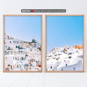 Santorini Greece Print Set: Summer Photography (Digital Print)