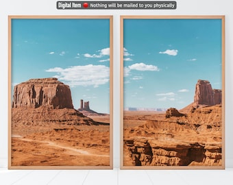 Ensemble d'impressions Monument Valley : photographie du désert de Bohême (téléchargement numérique)