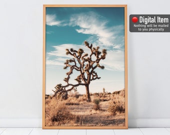 Joshua Tree Desert Print: Boho Southwestern Wall Art (Digital Download)