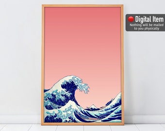 The Great Wave Print, Japanese Wave Poster, Digital Print, Great Wave Of Kanagawa, Japan Wave, Wave off Kanagawa, Japan Decor, Wave Print,