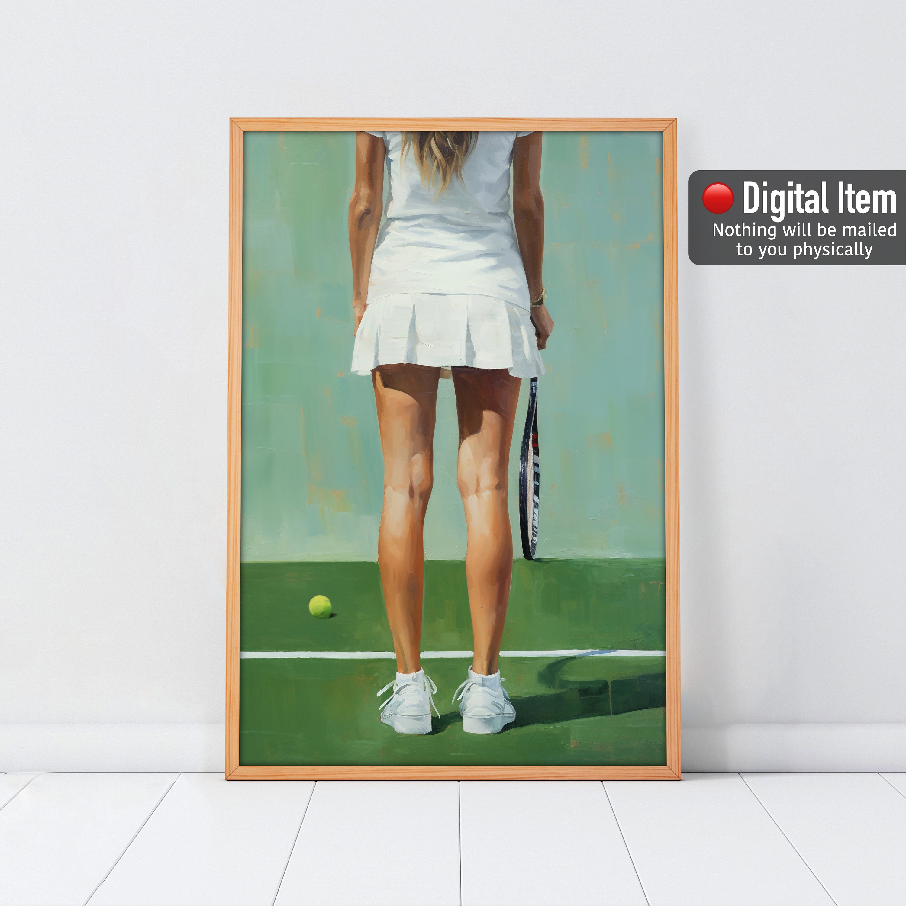 Girl in clearance tennis skirt poster