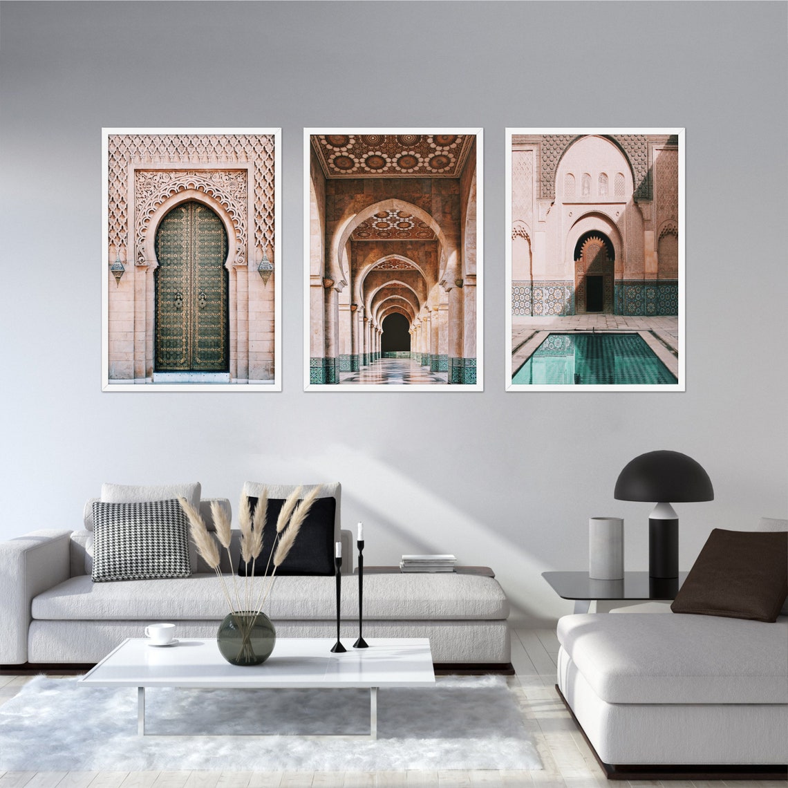 Moroccan Decor Boho Wall Art MAILED Set Of 3 Prints PRINTED Etsy