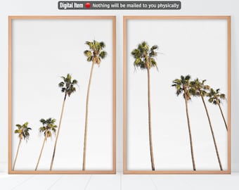Palm Tree Print Set: Tropical Photography Wall Art (Digital Download)