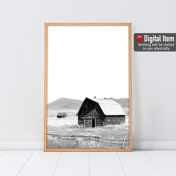 Old Barn Print Farmhouse Wall Art Printable Wall Decor Etsy