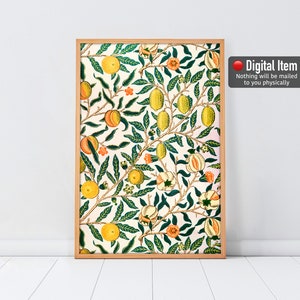 Fruits Vintage Print, Fruits Wall Art, Vintage Wall Decor. Printable Kitchen Wall Art. Digital Download.