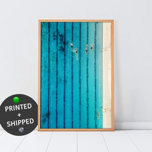 Swimming Pool Art Print. MAILED Wall Art, Pool Poster PRINTED&SHIPPED. Swimming Print, Pool Wall Art, Swim poster. Shipped Pool Art Print.