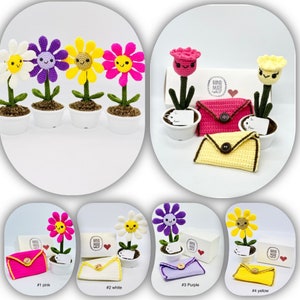 Handgemaakte gehaakte bloem/geweldig cadeau/gehaakte cadeaukaarthouder/prachtige gehaakte bloem/gehaakte bloemenkaarthouder!