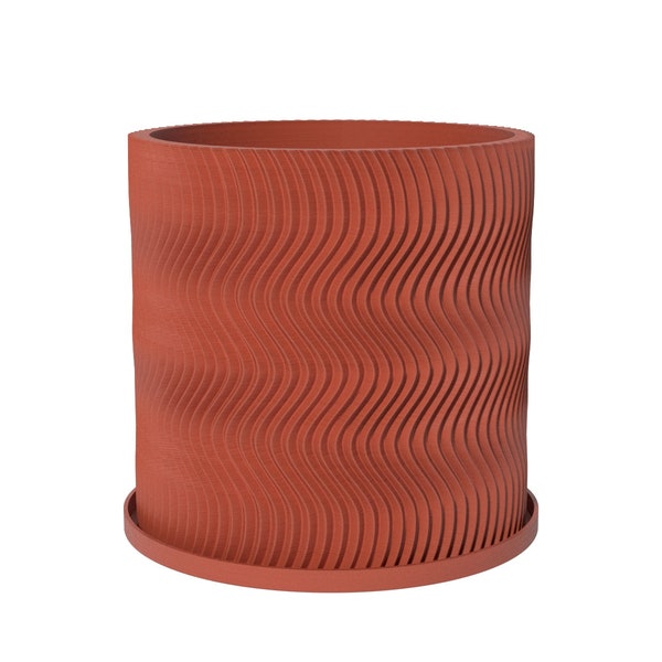 Orange Flower Pot Etsy