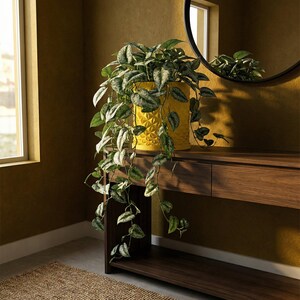 Lemon Yellow Knurl Design Planter Pot with Drainage & Water Plate