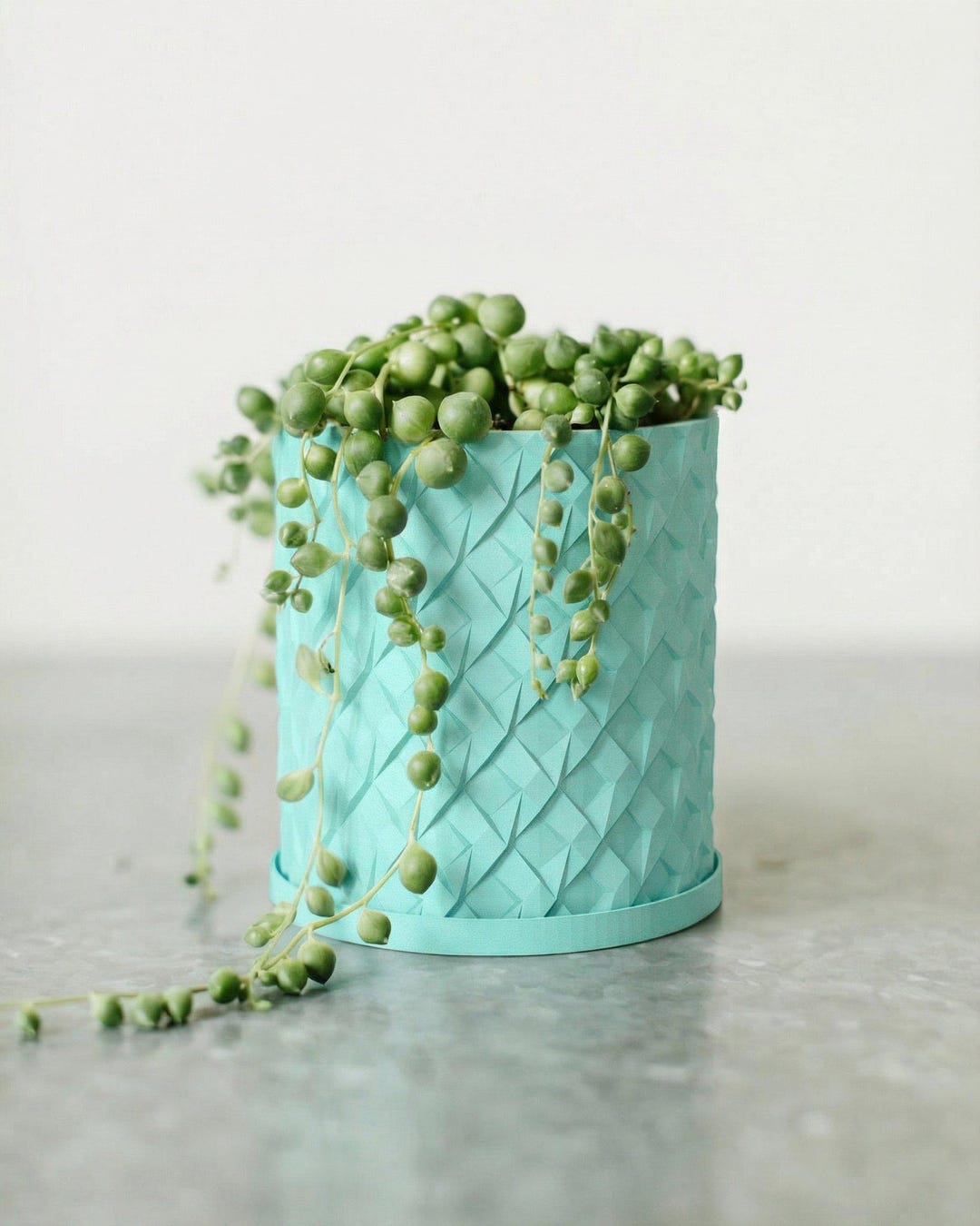 Chisel Planter Sky Blue Chisel Design Planter Pot With Drainage & Water Plate - Etsy