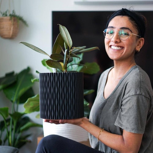 Black Plant Pot Black Planter Indoor Planter Indoor Etsy Australia