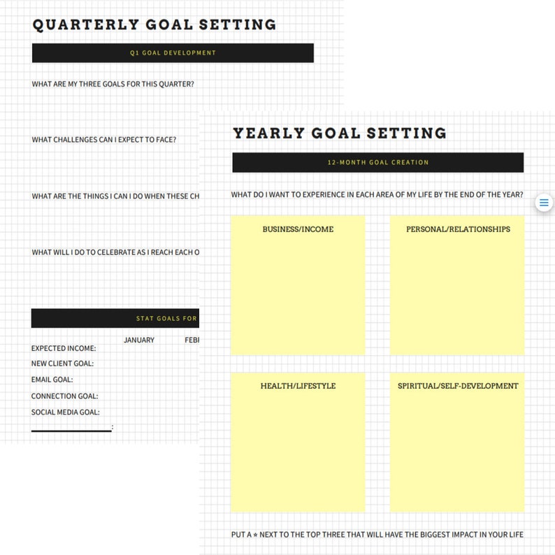 Productivity Planner Template for Coaches PDF Download Printable - Etsy