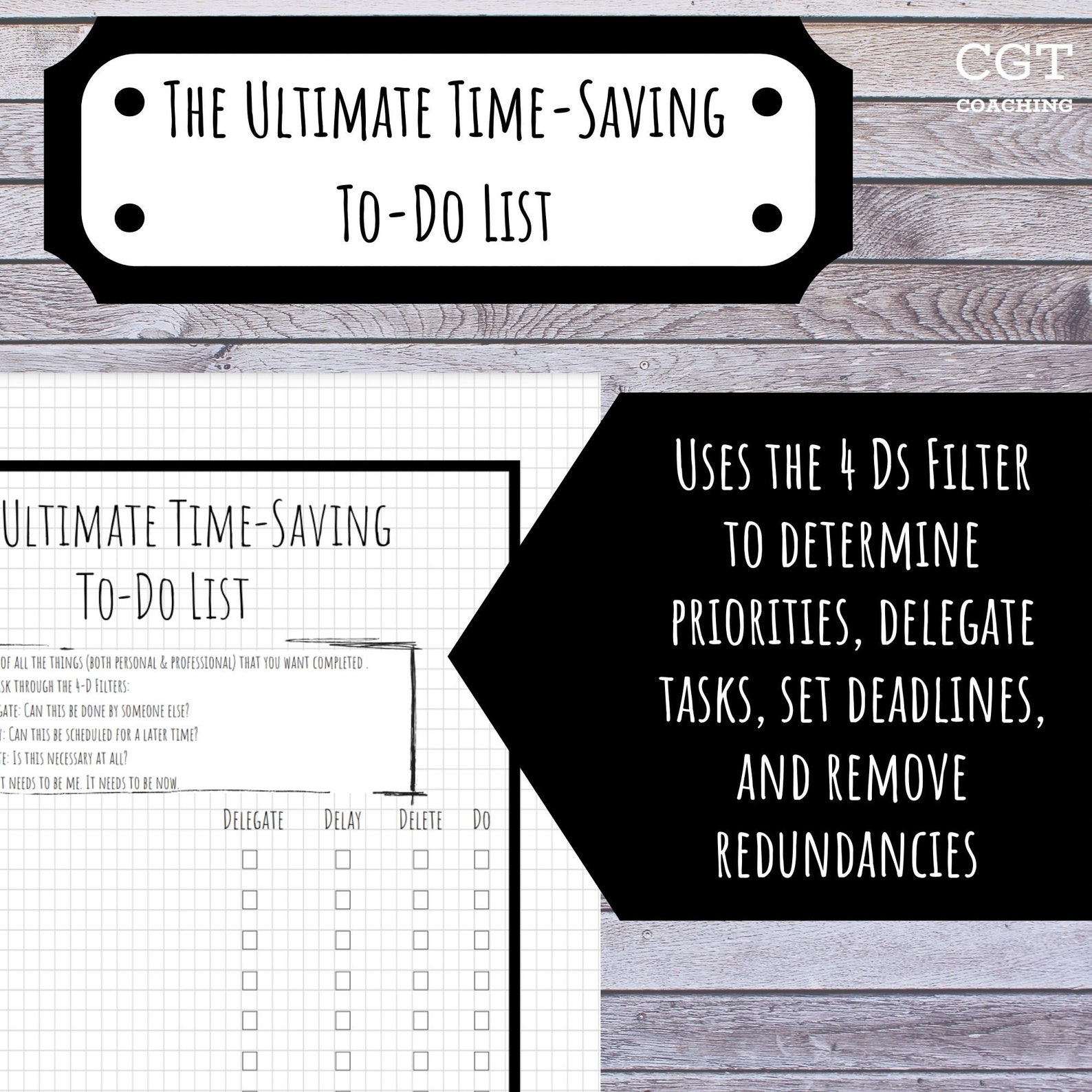 The Ultimate Timesaving Todo List PDF Template Etsy