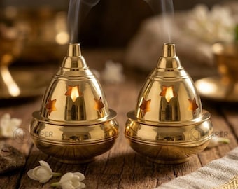 Small Brass Diya Set – Traditional Oil Lamps for Puja, Diwali Decor