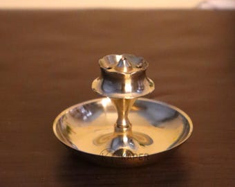 Porte-encens artisanal avec attrape-cendres - Accessoire décoratif Puja pour la maison, la méditation et les espaces spirituels
