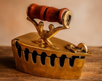 KAPER Jouet miniature en laiton et charbon de bois | 3,2 pouces | Jeux de cuisine et objets de collection pour enfants