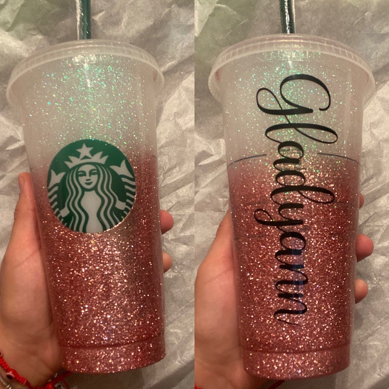Rose gold Starbucks cup