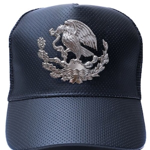 Mexican Eagle Hat, Mexican Silver Coat of Arms, Mexico Caps, Gorras Mexicanas, Mexican Trucker Hat, La Raza Hats