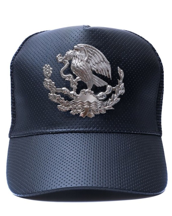 Mexican Eagle Hat, Mexican Silver Coat of Arms, Mexico Caps