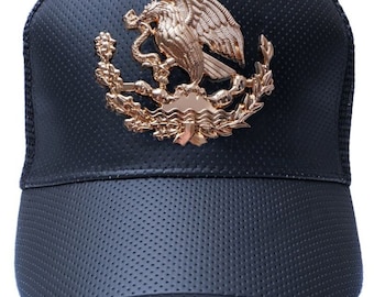Mexico Hats, Mexican Snapback Caps, Gold Coat of Arms, Gorras Mexicanas, Escudo Mexicano