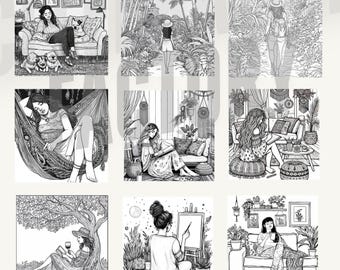 Boho pages à colorier adulte livre de coloriage soulagement du stress coloriage pleine conscience livre de coloriage imprimable pages à colorier téléchargement immédiat PDF