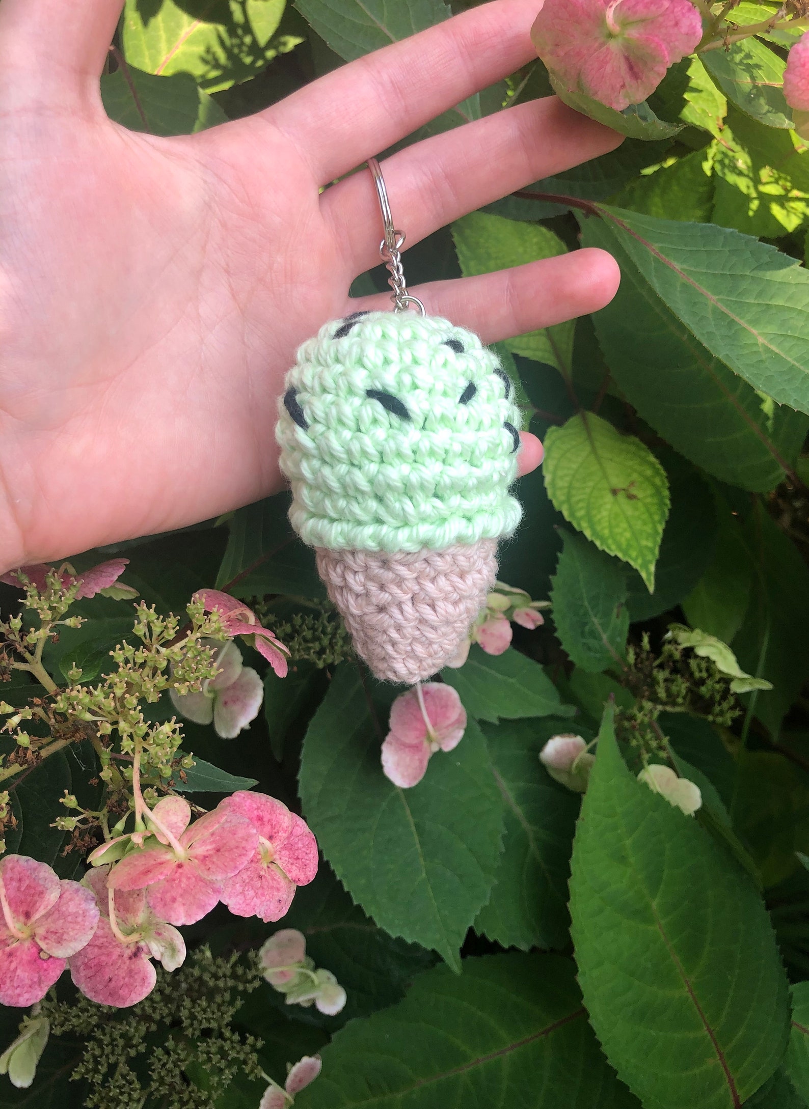 Crochet Ice Cream Cone Keychain Pattern DIGITAL PDF Etsy