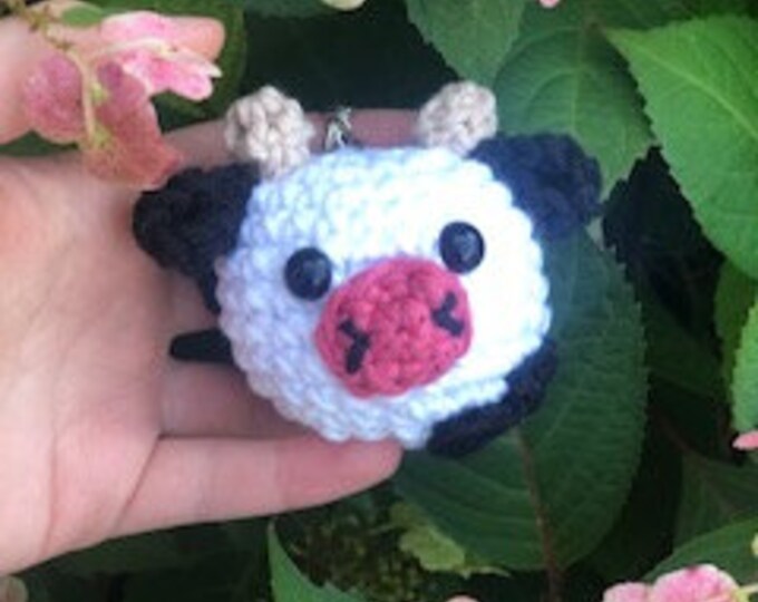 Crochet Cow Keychain DIGITAL PATTERN Etsy