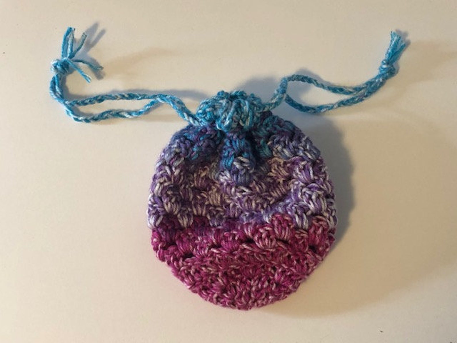 Crochet Mini Drawstring Bag Etsy