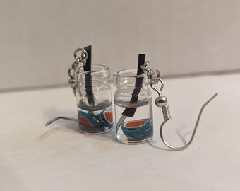 Pendientes Mini Mason Jar (Sandía)