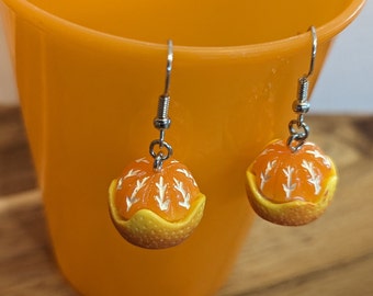 Pendientes Clementina Naranja Pelada