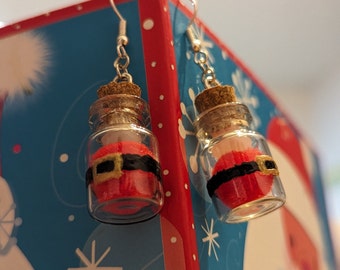 Mini tarros de traje de Papá Noel