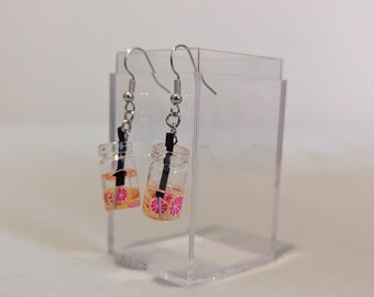 Pendientes Mini Mason Jar (Pomelo)