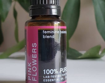 Essential Oil Feminine Balance Blend 'Pink Flowers' - 15ml