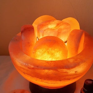 Our new 'SPA line' Himalayan Salt bowl finished Salt Stones for Professional Massage Pink NOT massage balls image 7