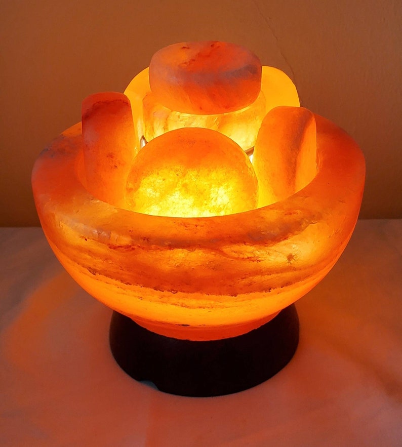 Our new 'SPA line' Himalayan Salt bowl finished Salt Stones for Professional Massage Pink NOT massage balls image 6