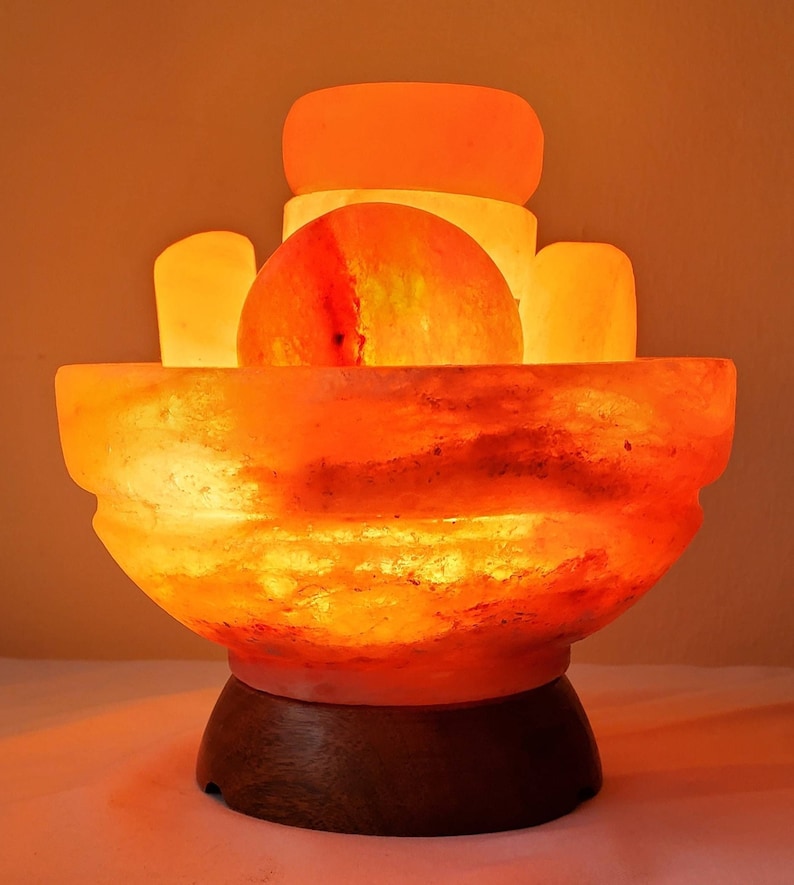 Our new 'SPA line' Himalayan Salt bowl finished Salt Stones for Professional Massage Pink NOT massage balls image 4