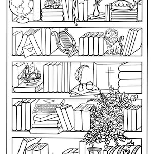 Reading Tracker Coloring Page! - Etsy