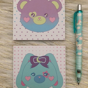 Bunny Notepad | Kawaii Stationery | Cute Notepad | Memopad | Kawaii Aesthetic | Journal | Cute Gift | Planner | Memo Sheet | Bear Notepad