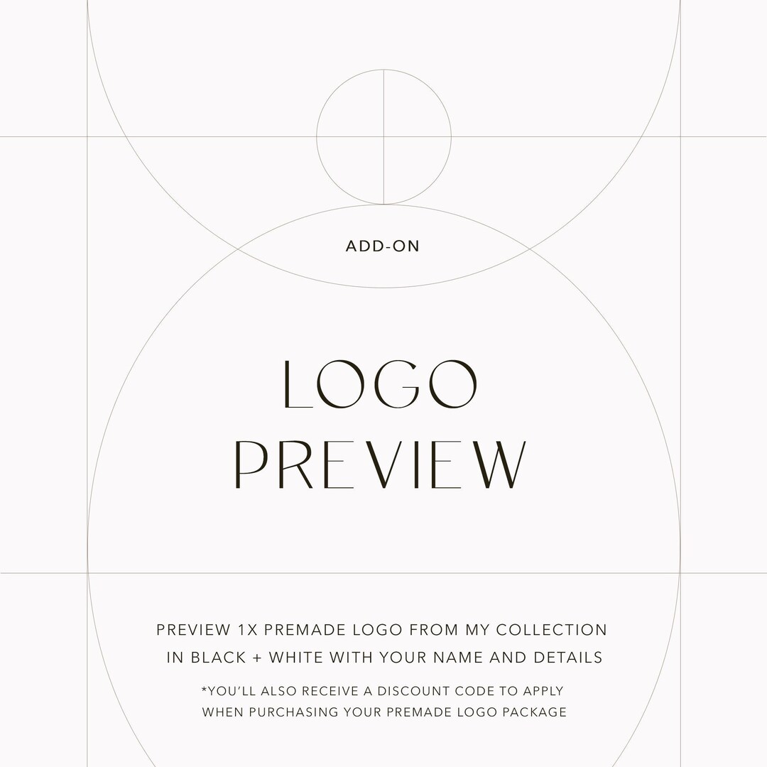 LOGO PREVIEW ONLY — Preview 1× Premade Logo Design From My Collection ...