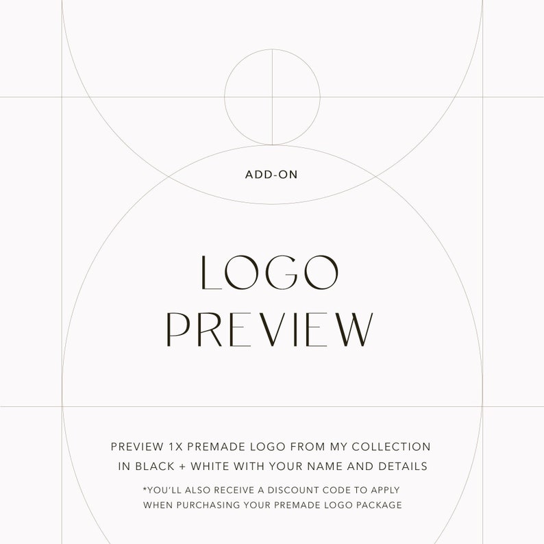 LOGO PREVIEW ONLY Preview 1 premade logo design from my collection with your business name and details image 1