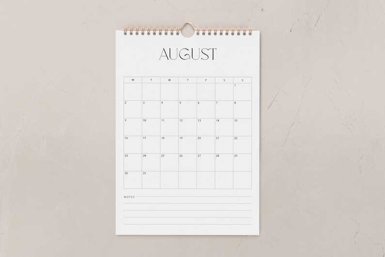Printable 2021 Wall Calendar Minimal White Black Modern | Etsy