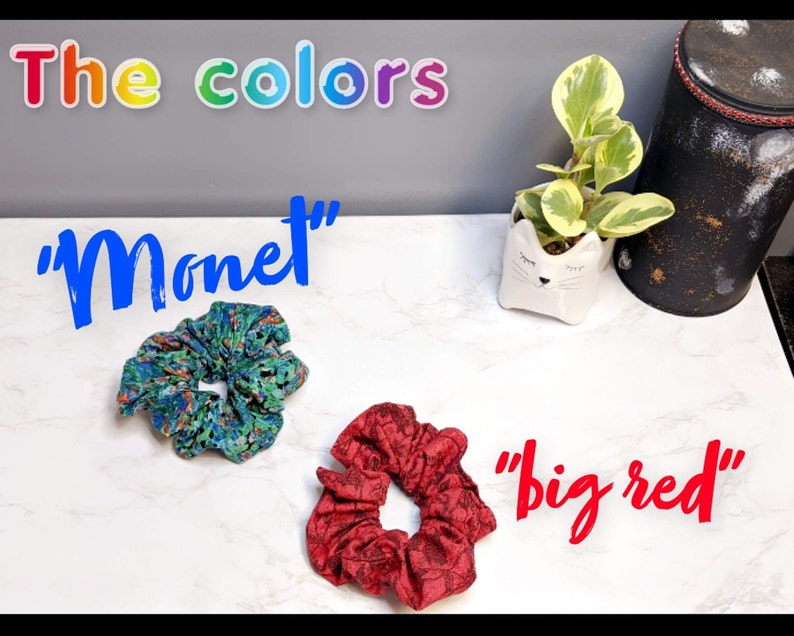 Non-slip Scrunchies, Limited Release, Cotton Scrunchies, Elastic hair ties image 4