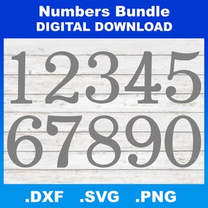 Números extravagantes SVG, números de mesa de casamento, arquivos de silhueta DXF, arquivos Cricut, números PNG, clipart de números, download de números