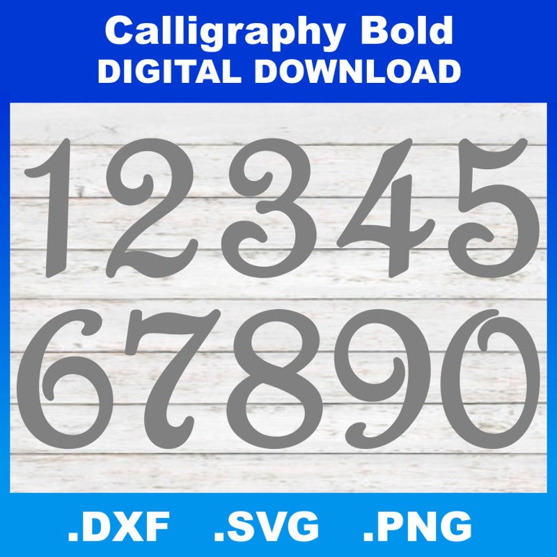 Calligraphy Numbers - Etsy