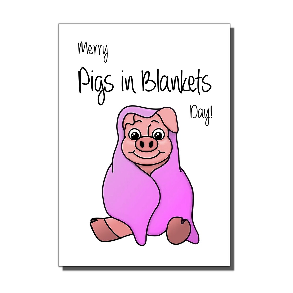 Merry Pigs in Blankets Day Card Etsy