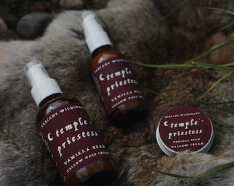 Vanilla Tallow Face & Body Cream, Organic Skincare, Hydrating Lotion for Dry Skin, Non-Toxic Moisturizer, Essential Oil Free, Clean Eco Gift