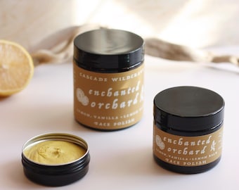 Tallow Face Polish | Lemon & Sea Buckthorn | Antioxidant Fruit Acids | Brightening Exfoliant | Gentle Cleansing Scrub | AHA Cream Mask