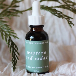 Western Red Cedar Body Oil: Wildcrafted Organic Moisturizer