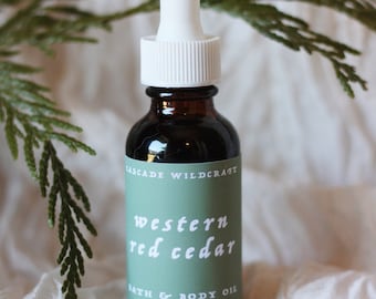 Western Red Cedar Body Oil: Wildcrafted Organic Moisturizer